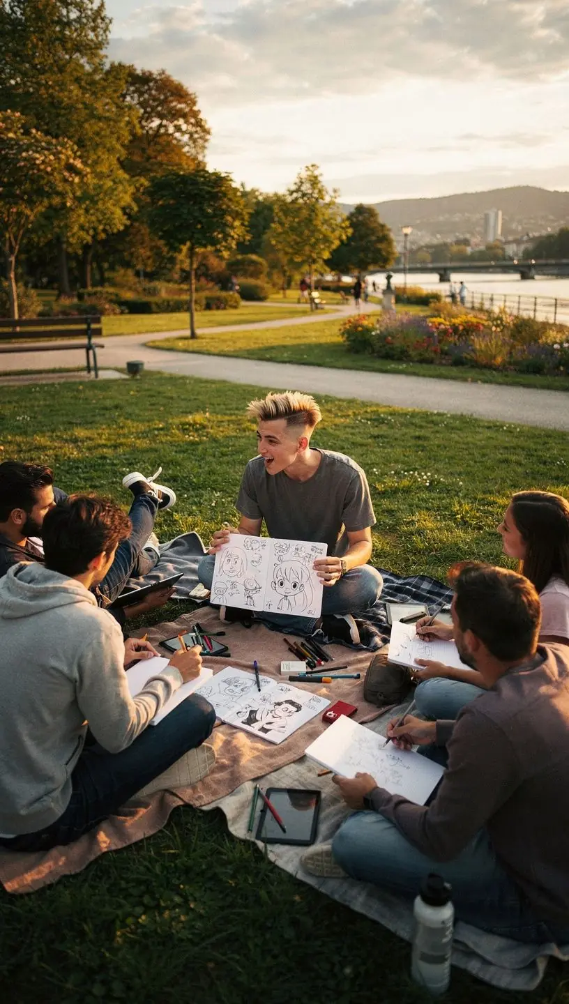 Eine Gruppe von Studenten lernt die Grundlagen der 3D-Animation in einem kreativen Workshop.