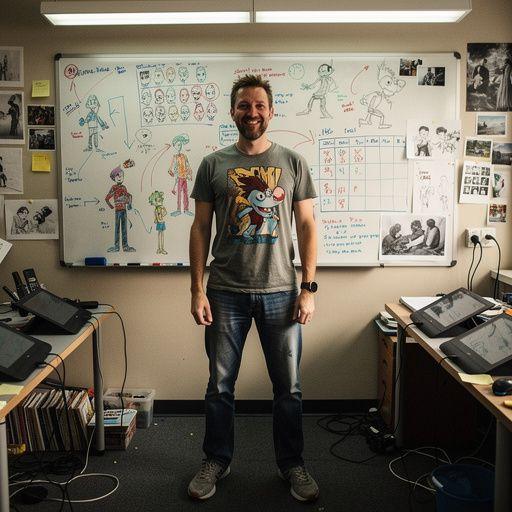 Eine Nahaufnahme eines Bildschirms, der eine beeindruckende Charakteranimation zeigt.